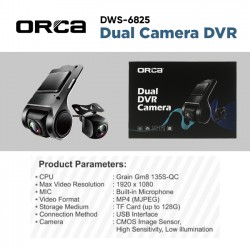 ORCA DWS-6825 - DUAL CAMERA DVR DASHCAM MOBIL UNTUK HEADUNIT ANDROID